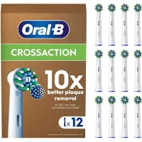 Oral-B CrossAction børstehode 12-pakning / erstatningsbørstehode for Oral-B elektrisk tannbørste