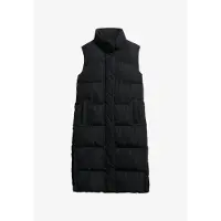 Superdry for woman. W5011803A Long-line quilted waistcoat black (XL), Casual, Recycled Polister, Sustainable