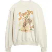 Superdry for woman. W2012247A Sweatshirt Souvenir beige (S), Casual, Cotton
