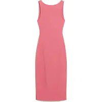 Superdry for woman. W8011612A Knitted midi dress with pink criss-cross back (M), Casual, Viscose, Sleeveless / Straps