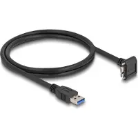 DeLOCK USB 5 Gbps kabel USB Type-A hann rett til USB Micro-B hann med skrueavstand 18 mm 90° vinklet oppover