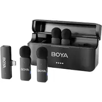 Boya BY-V4U, Mikrofon med klemme, 20 - 20000 Hz, 16 bit, 48 kHz, 80 dB, Trådløs