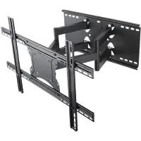 Art AR-87 - Brakett - justerbar dobbelarm i full bevegelse - for LCD-TV - metall - svart - skjermstørrelse: 40-80 - veggmonterbar