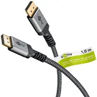 Goobay DisplayPort Plus 2.0/2.1 - Skjermkabel - 1m - Grå