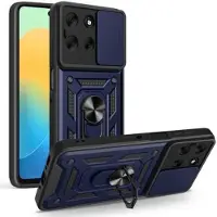 Mtp Products Motorola Moto G56 Hybrid-deksel med Roterende Ring med Kameraskjold - Blå
