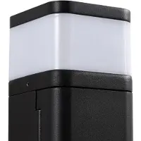 LINDBY utendørs vegglampe Teyon, med stikkontakt, svart, IP44 G9