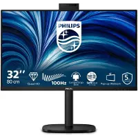 Philips 32B2U3601H - 3000 Series - LED-skjerm - 32 (31.5 synlig) - 2560 x 1440 QHD @ 100 Hz - IPS - 1000:1 - HDMI, DisplayPort, USB-C - høyttalere - svart