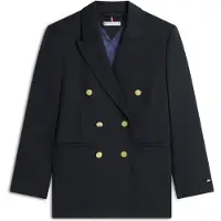 Tommy Hilfiger for woman. WW0WW50784 Timeless wide cut navy blazer (34), Casual, Polyester, Long sleeve