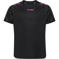 Hummel T-skjorte - hmlBlaze 2.0 - Black/Dahlia - - 10 år (140) - T-skjorte