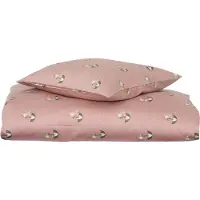 Nuuroo Junior sengetøy 100x140 cm - 100% økologisk bomullssatin - Mus med paraply