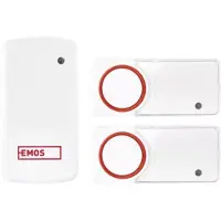 Emos P5750.2T, Rød, Hvit, 110 dB, Hjem, Kontor, IP44, 1 stykker, 2 stykker