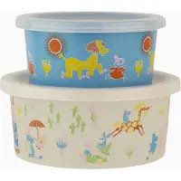 Muumi Snackbokser - 2-pack - Mumi - 450/250 ml - 80 år - - OneSize - Matboks