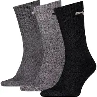 Puma Crew Sock (3-Pack), Clothing, Antracite/Grey, 35-38