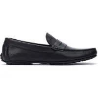 Martinelli for man. 1411-2496DYM Pacific 1411 Leather Moccasins Black (43), Flat, 1 to 3 cm, None, Casual, Classic