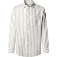 Pepe Jeans for man. PM3091197 Phountain shirt off-white (XXL), Casual, Linen, Long sleeve