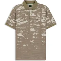 BOSS for man. 50558583 Active slim fit polo shirt green (L), Casual, Polyester, Short sleeve