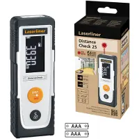 Laserliner DistanceCheck 25, Laseravstandsmåler, m, Sort, Hvit, Digitalt, 25 m, 0,3 m