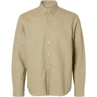 Selected Regclay Linenblend Skjorte Med Lange Ermer