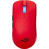 Asus ROG Harpe II Ace - Mus - høyrehendt - optisk - 6 knapper - trådløs, kablet - USB 2.0, 2.4 GHz, Bluetooth 5.1 - USB trådløs mottaker - rød
