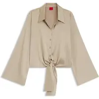 HUGO Errika 10260682 Red Langermet Bluse