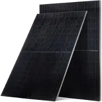Vevor 2 stk. 400W monokrystallinske solcellepaneler, 23 % høyeffektiv mono-PV-modul med stabil MC4-utgang og aluminiumsramme, IP65 vanntett solcellepanel for bil, båt, bobil, flatt tak, off-grid-appli