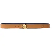 Ralph Lauren for woman. 412908984009 Reversible leather belt with brown logo (M), Casual