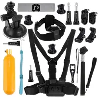 Puluz Sett med 20 tilbehør til sportskamera (inkl. Osmo Action 5 Pro, Insta360 Ace Pro 2) PKT18