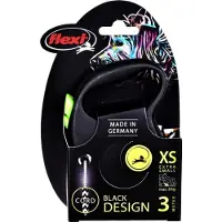 Flexi Black Design XS snor 3 m, 8 kg, grøn