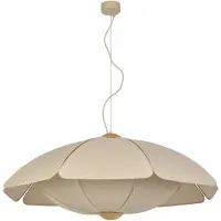 Market Set hengelampe Coquillage, 110 cm kremfarget, lin