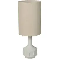 Market Set bordlampe Jimmy, hvit/beige, høyde 83 cm