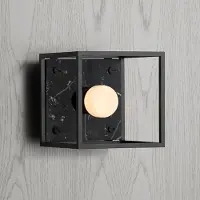 Buster + Punch vegglampe Caged Wall small, marmor svart