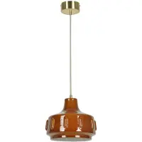 Market Set pendellampe Jimmy, Ø 25 cm, brun, keramikk