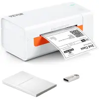 Vevor termisk etikettskriver, 4x6 etikettskriver, termisk etikettmaskin med automatisk etikettgjenkjenning, støtter Windows/MacOS/Linux, kompatibel med Amazon, eBay, Etsy, UPS osv.