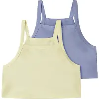 Name it Topp - 2-pack - NkfVilina - Pear Sorbet/Purple Inntrykk - - 7-8 år (122-128) - Undertrøye