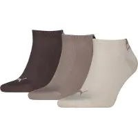 Puma Unisex Sneaker Socks (3-Pack), Clothing, Beige Combo, 35-38