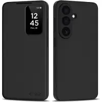 Tech-Protect Samsung Galaxy S26+ Smart Clear View Flip-etui med kortspor - Svart