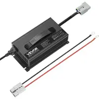 Vevor 24V 20A litiumbatterilader, 29,2V, AC-DC LiFePO4 smartlader, med Anderson-kontakt, LED-indikator, 0V aktivering, for litium LiFePO4 dypsyklus oppladbare batterier for båt, bobil