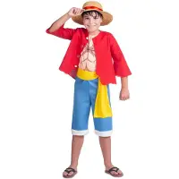 MOM Luffy One Piece Barnekostyme