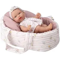 Munecas Arias Elegance Pillines Dukke Med Bærebag Veske Og Vinylkropp 26 Cm