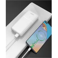Deltaco PB-C1006 Powerbank | 2x USB-A | 1x USB-C | White - 20000 mAh