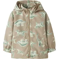 Name It Mini Overgangsjakke - Noos - NmmMax - Oxford Tan/Dino - - 5 år (110) - Overgangsjakke