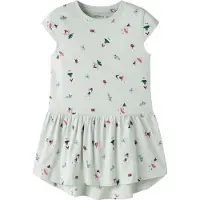 Name it Kjole - Noos - NmfVigga - Pale Aqua/Fairy Garden - - 5 år (110) - Kjole