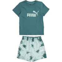 Puma Essentials Tie-dye Tee and Shorts Set Toddlers, Age, Emerald Ice, 1-2Y