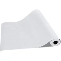 Vevor Selvklebende Tapet, 45 cm x 10 m Kontaktpapir Hvitt Trefiber Vanntett Selvklebende, Enkel å Rengjøre og Skrelle Av Veggdekorativ Vinylrull For Soverom Kjøkken Kontor Bad Skrivebord