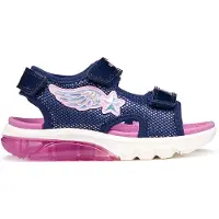 Geox Sandaler m. Lys - J Cyberdrone - Navy/Rosa - - 31 - Blinkende sko