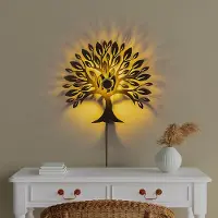 Opviq Vegglampe Heart Tree V2, svart, metall, stikkontakt, bryter