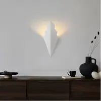 Opviq Vegglampe ARROW, hvit, høyde 40 cm, metall, G9