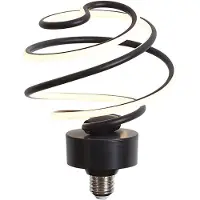 LUEDD E27 LED dekorpære svart spiral 6W 370 lm 3000K