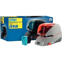 Rapid Supreme 5080e - Elektrisk stiftemaskin - 80 ark / 8 mm - plast, metall - sølv, oransje