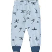 Joha Leggings - Ull/Bambus - Lyseblå m. Trykk - - 100 - Leggings - Ull